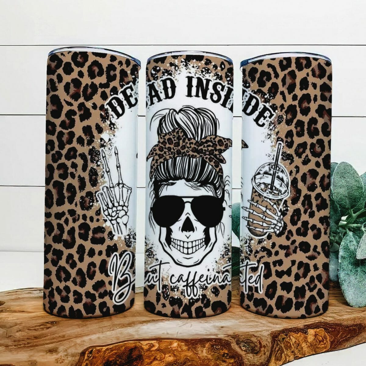 E45C59A7-425A-4175-8F63-D47535874C7C Dead Inside But Caffeinated Tumbler - Image 1