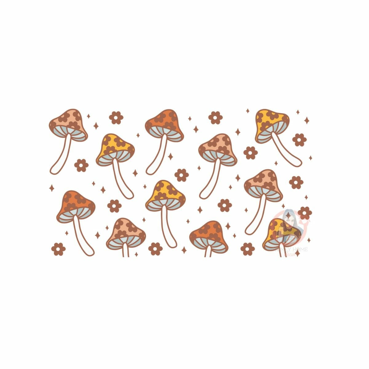 9A2C2DD4-C220-435F-B892-860A0E21F3CE Boho Mushrooms 16Oz Libbey Wrap - Image 1