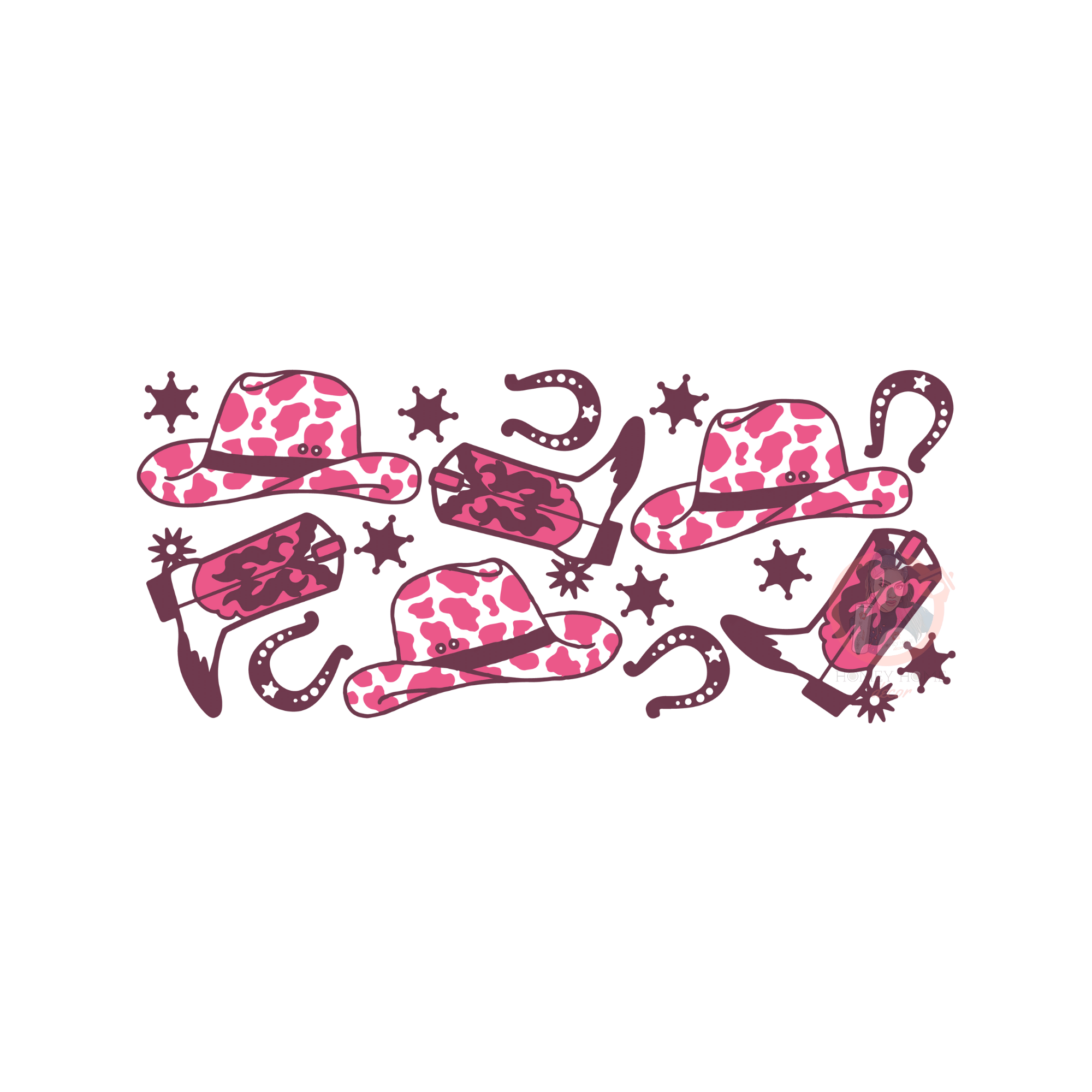 Untitled design (4) Pink Cowgirl Libbey Wrap - Image 1