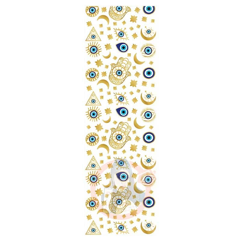 mysticeye-hand-golden-pen-wrap Mystic Eye and Hand Golden vinyl Pen Wrap - Image 1