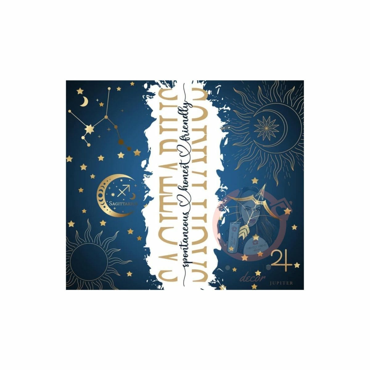81BC994A-46E2-4DC6-834C-357658D57D02 Sagittarius 20 Oz Tumbler Sublimation Wrap - Image 1