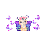 Cute Butterfly 16oz Libby Vinyl Wrap
