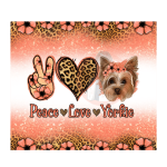 Peace Love Yorkie 20oz Tumbler Sublimation Wrap