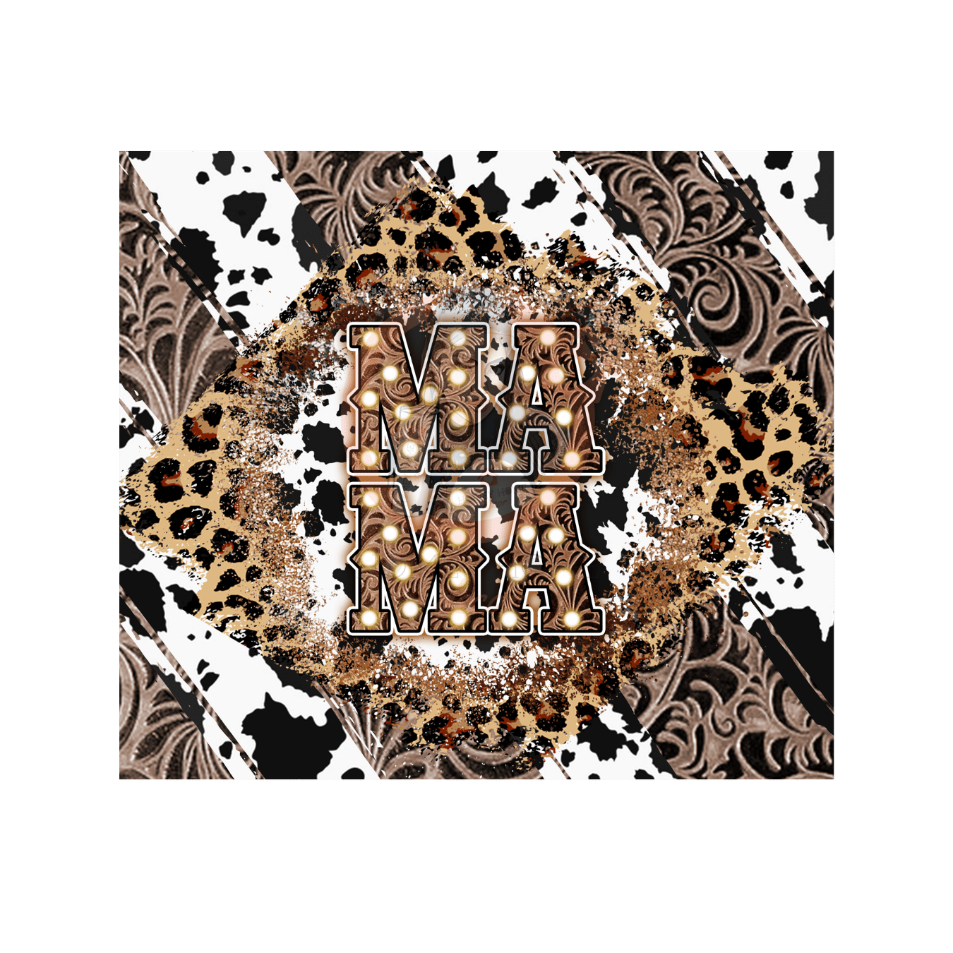 Untitled design - 2023-02-24T184430.522 Western MAMA 01 Tumbler Sublimation Wrap 20oz - Image 1