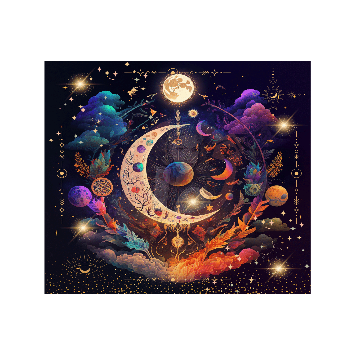 Untitled design - 2023-03-15T010718.363 Celestial Tumbler Sublimation Wrap 20oz - Image 1