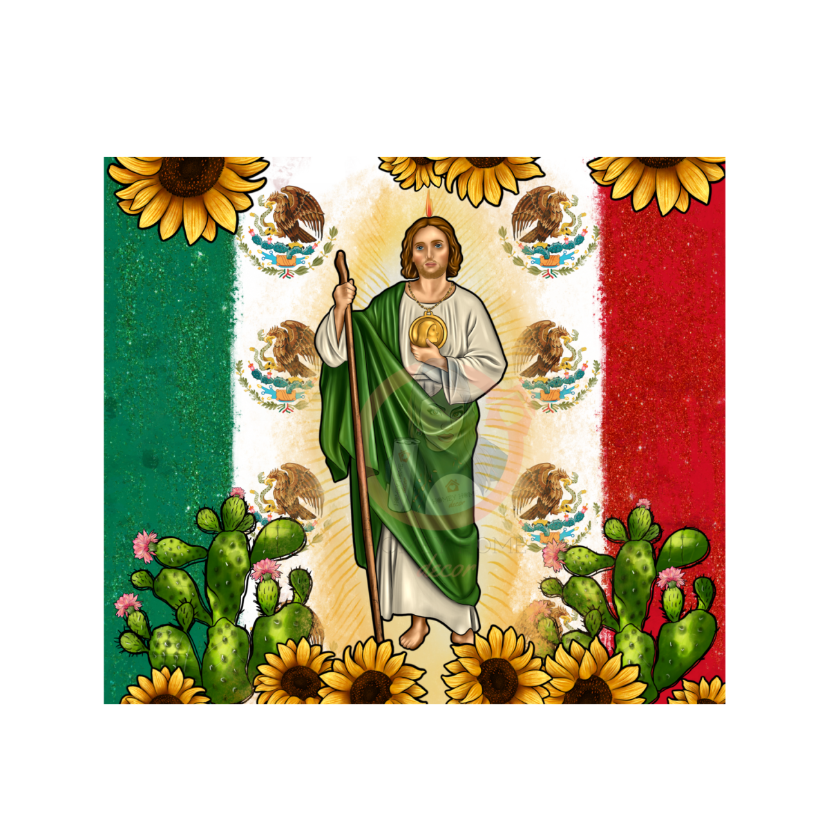 Untitled design - 2023-03-17T210429.431 San Judas 03 Tumbler Sublimation Wrap 20oz - Image 1