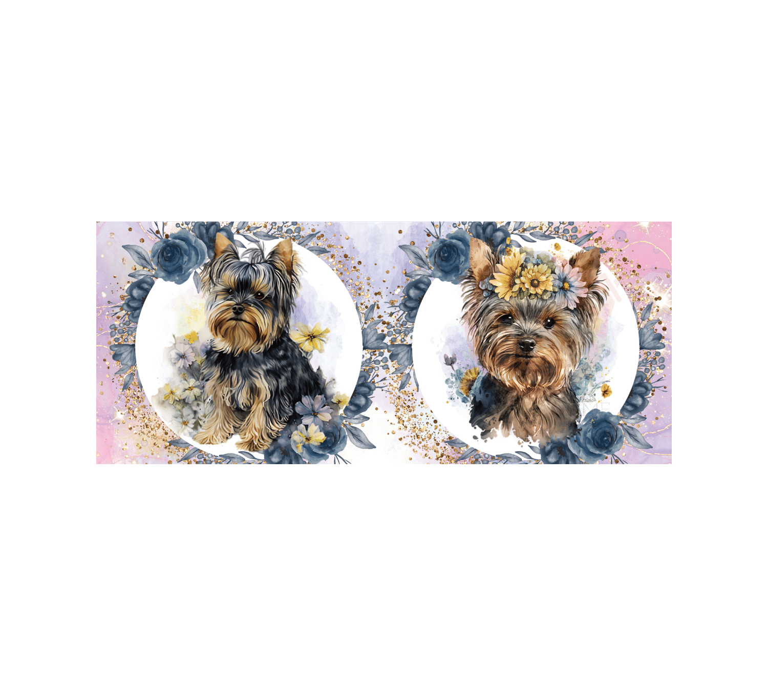 Untitled design - 2023-03-23T215914.296 Yorkie Sublimation Mug Wrap - Image 1