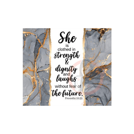 Untitled design - 2023-03-26T223123.047 She is... Tumbler Sublimation Wrap 20oz - Image 1