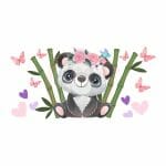 Cute Panda Bear Libbey Wrap Vinyl 16oz
