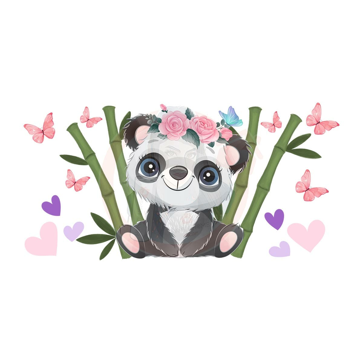 cute-panda-bear-libbey Cute Panda Bear Libbey Wrap Vinyl 16oz - Image 1
