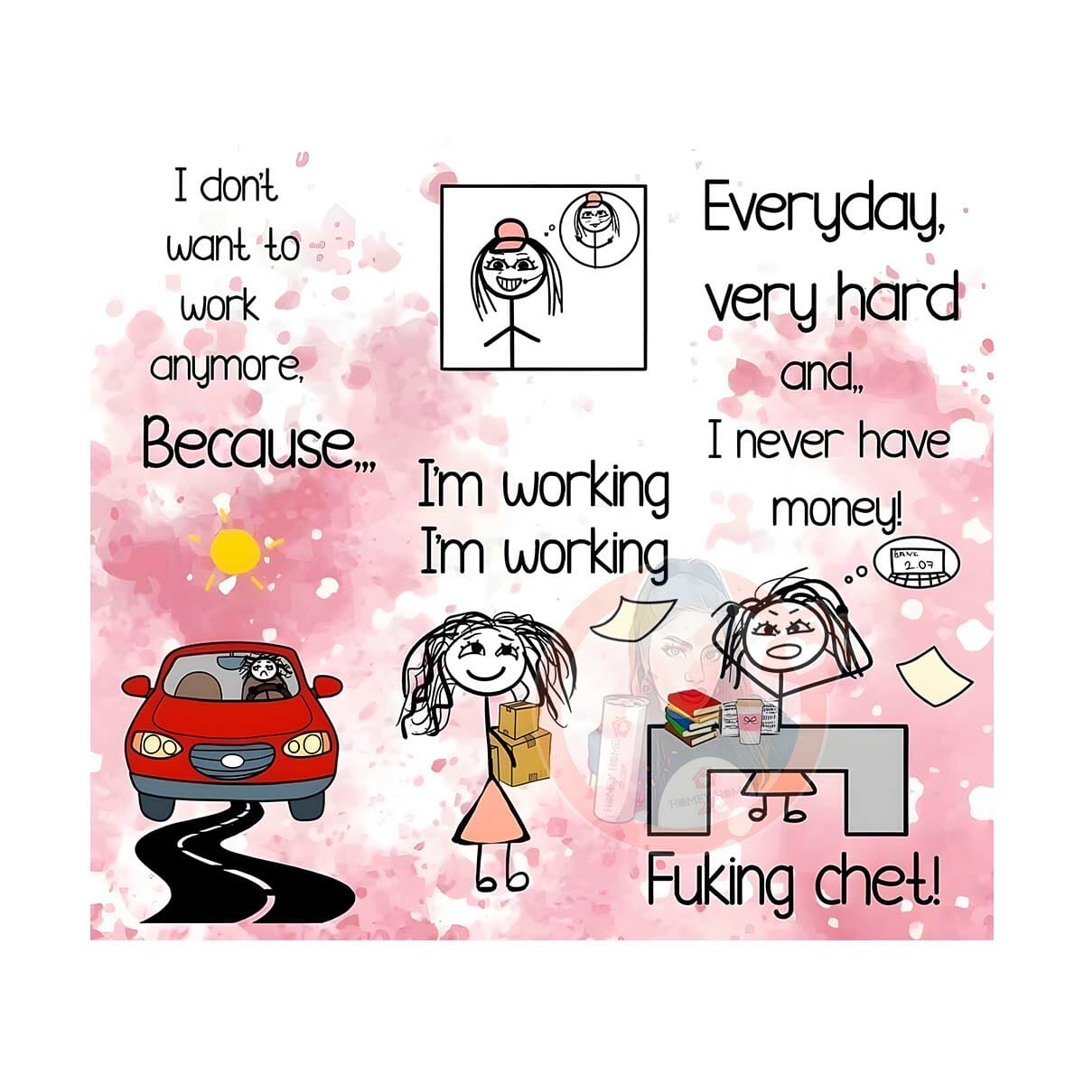 i don't want to work anymore web I don't want to work anymore Tumbler Sublimation Wrap 20oz - Image 1