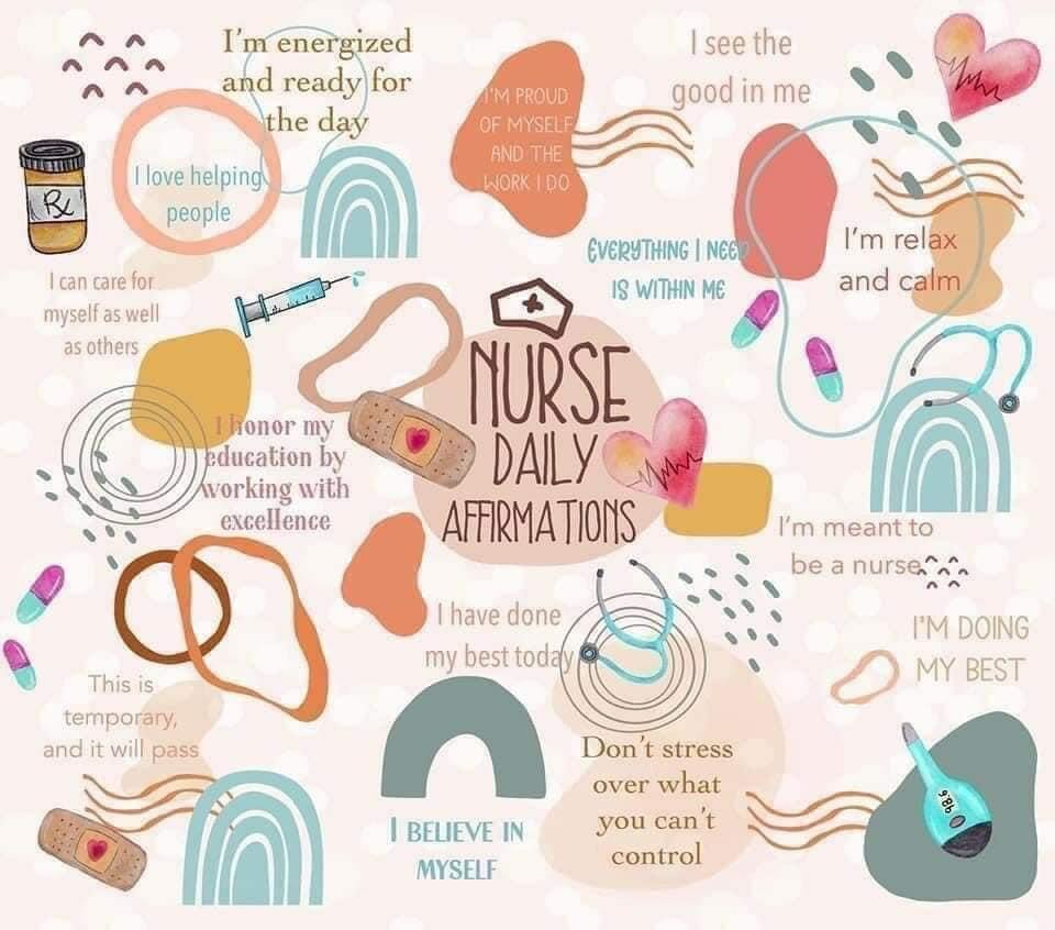 nurse daily affirmations tumbler wrap Nurse Daily Affirmations Sublimation Wrap 20oz - Image 1