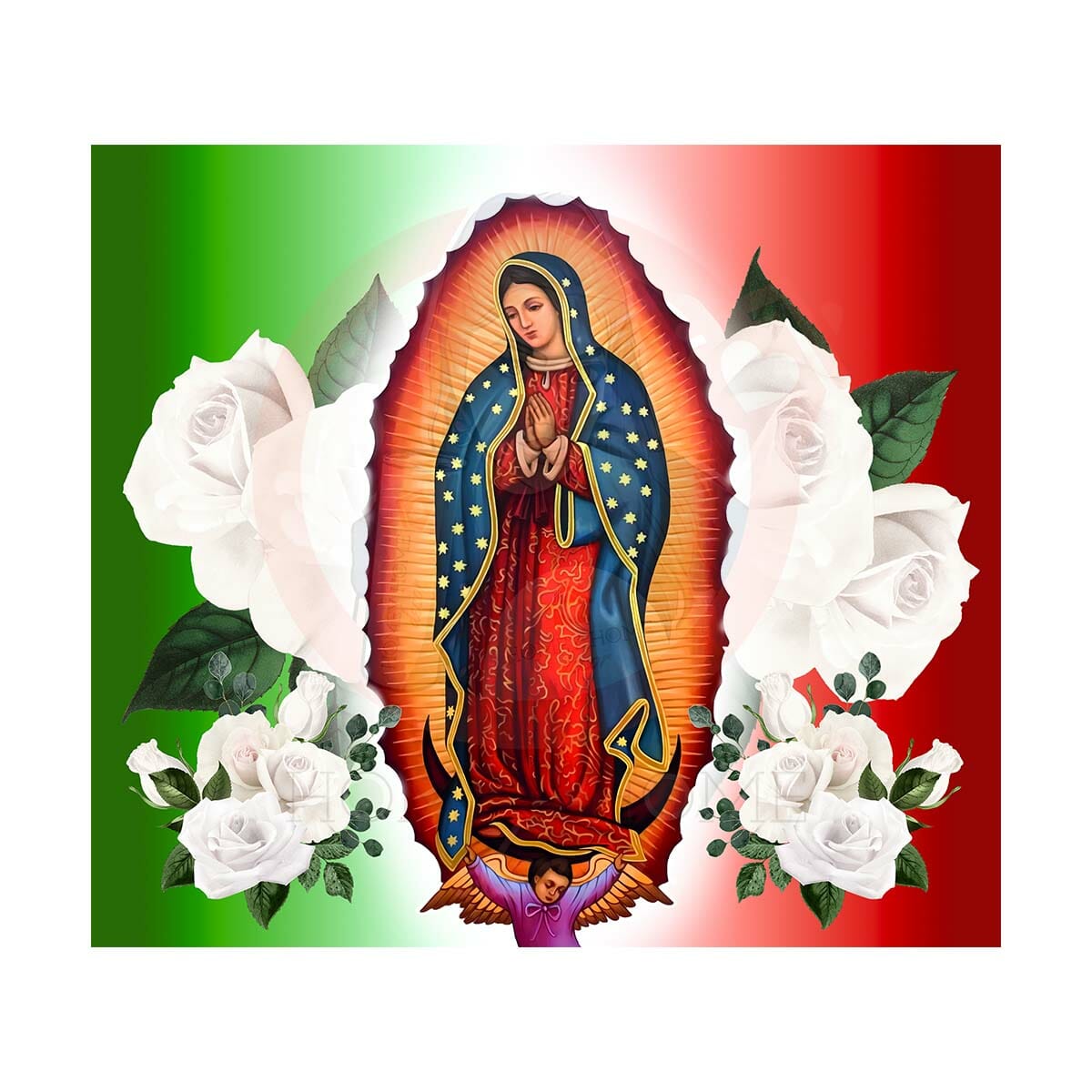 virgen de guadalupe 04 web Virgen de Guadalupe 04 Tumbler Sublimation Wrap 20oz - Image 1