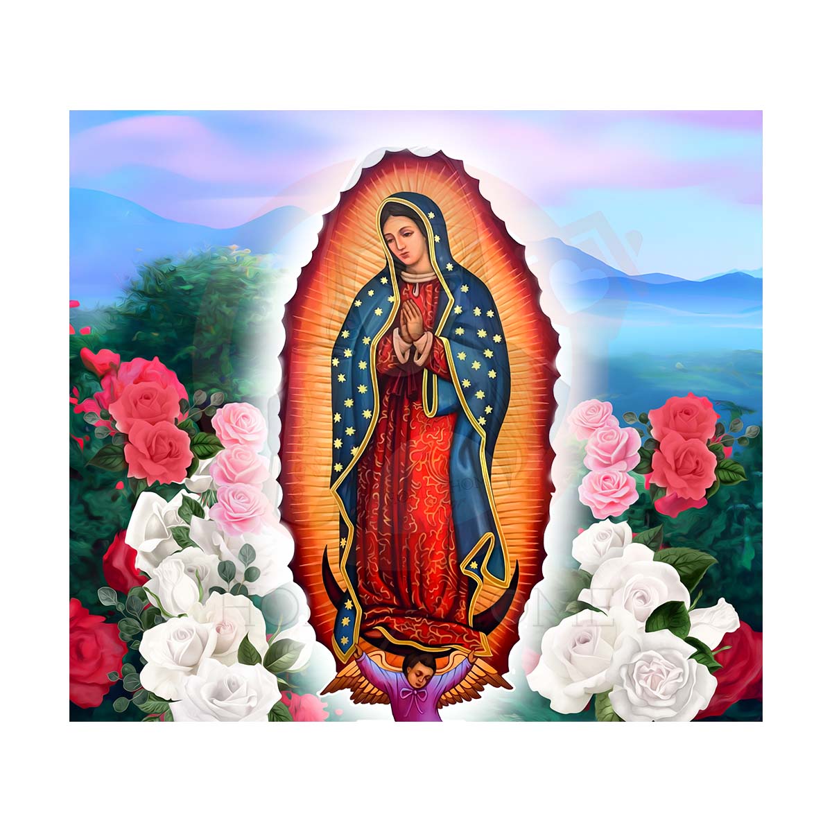 virgen de guadalupe 05 web Virgen de Guadalupe 05 Tumbler Sublimation Wrap 20oz - Image 1