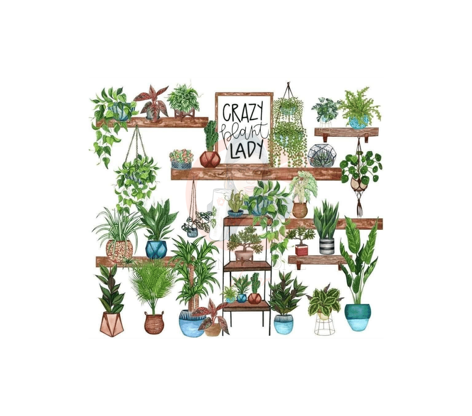 Untitled design - 2023-04-07T214314.911 Crazy Plant Lady Sublimation Wrap 20oz - Image 1