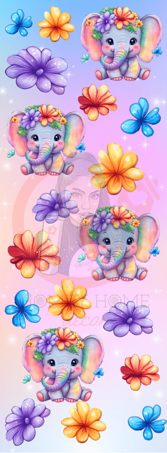 Untitled design - 2023-04-08T192911.837 Cute Elephant vinyl Pen Wrap - Image 1