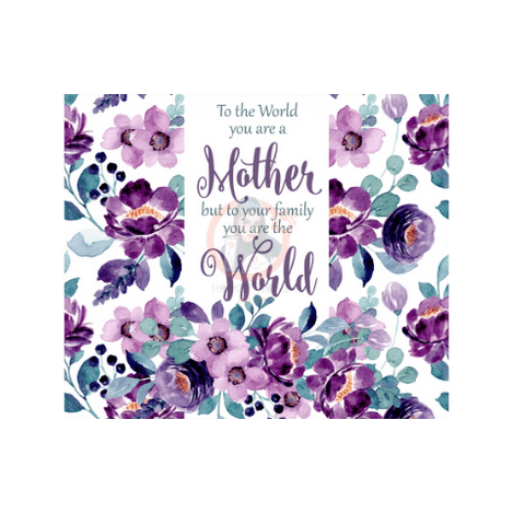 Untitled design - 2023-04-18T194345.707 Mother's Day Purple Floral Sublimation Wrap 20oz - Image 1