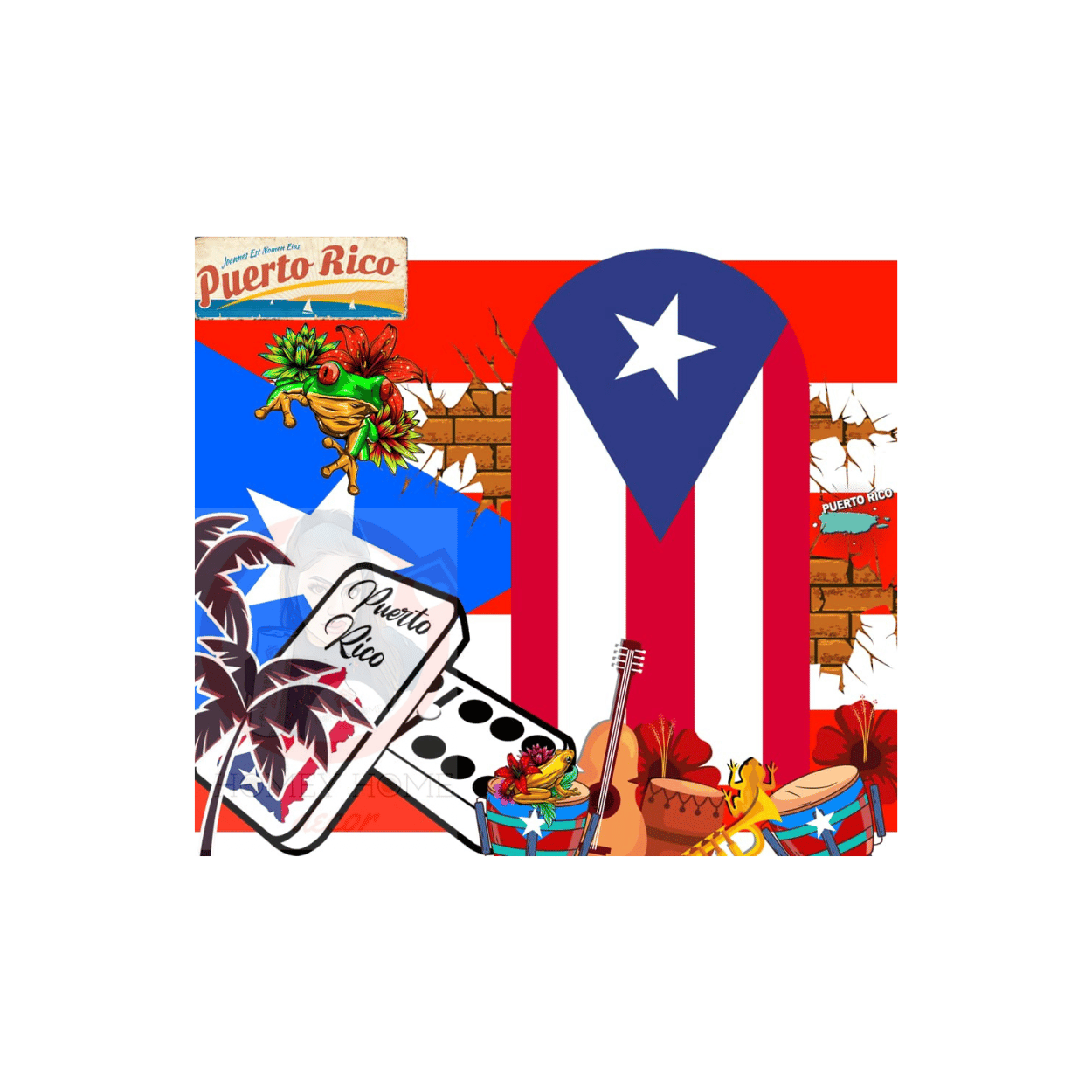 Untitled design - 2023-04-21T160915.899 Puerto Rico 04 Sublimation Wrap 20oz - Image 1
