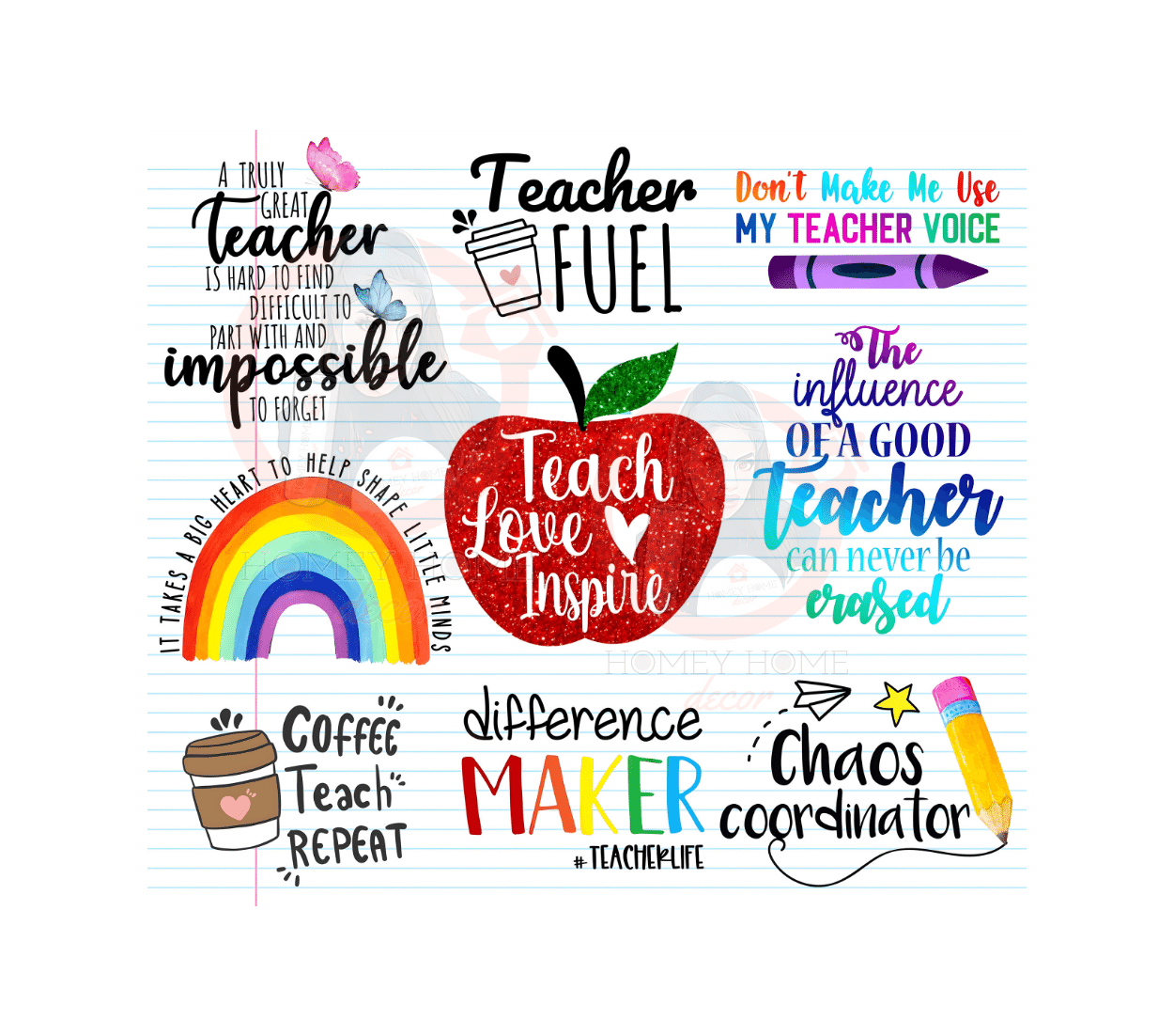 Untitled design - 2023-04-23T025603.092 Teacher 03 Sublimation Wrap 20oz - Image 1