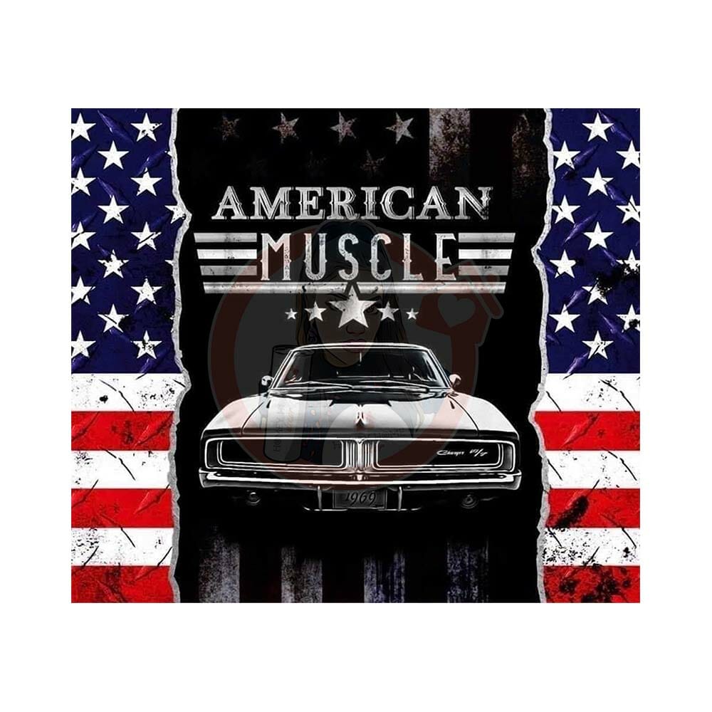 american muscle 01 web American Muscle Car 01 Sublimation Tumbler Wrap 20oz - Image 1