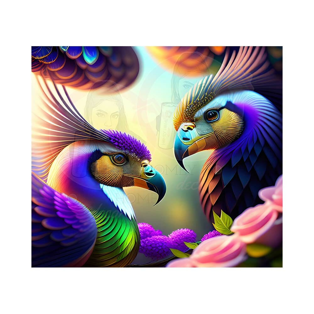 3D Birds 01 Sub Wrap 3D Birds 01 Sublimation Tumbler Wrap 20oz - Image 1