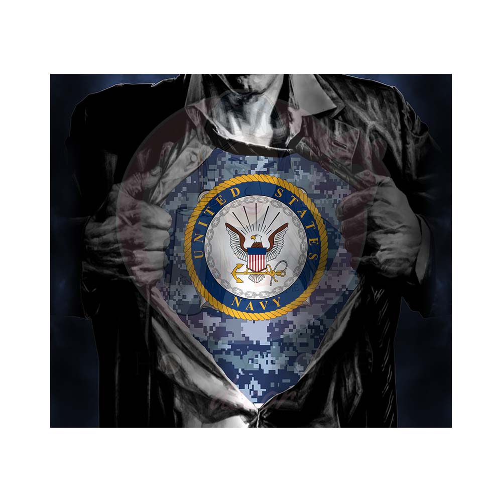Superman Navy Tumbler Sub Wrap Superman Navy Sublimation Tumbler Wrap 20oz - Image 1