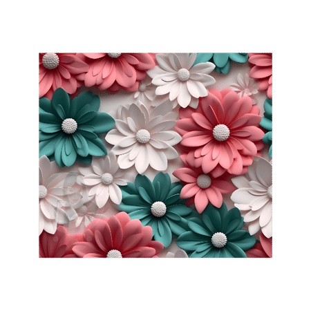 Untitled design - 2023-05-23T215836.328 3D Flower01 Sublimation Tumbler Wrap 20oz - Image 1