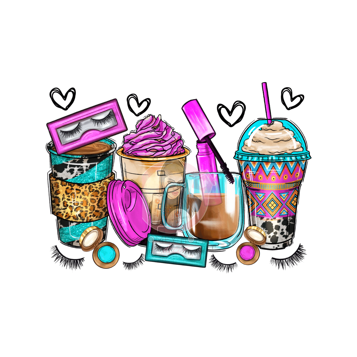 Copy of Untitled - 2023-06-20T225846.420 Lashes Cafecitos Libbey Wrap UVDTF - Image 1