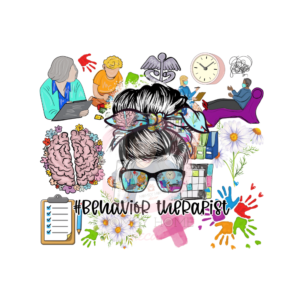 Copy of Untitled - 2023-06-22T001858.382 Behavior Therapist 01 Sublimation Tumbler Wrap 20oz - Image 1