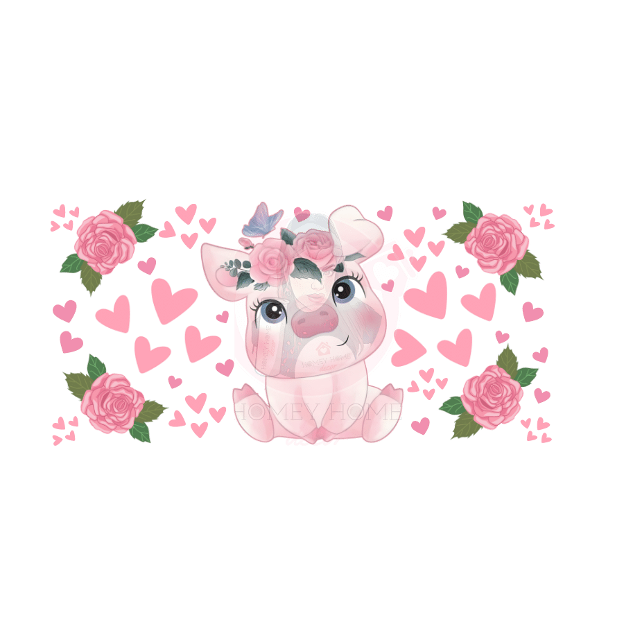 Copy of Untitled (48) Cute Piggy libbey Wrap 16 oz UVDTF - Image 1