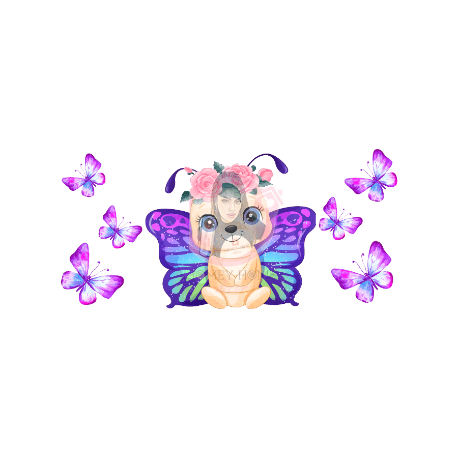 Copy of Untitled (50) Cute Butterfly libbey Wrap 16 oz UVDTF - Image 1