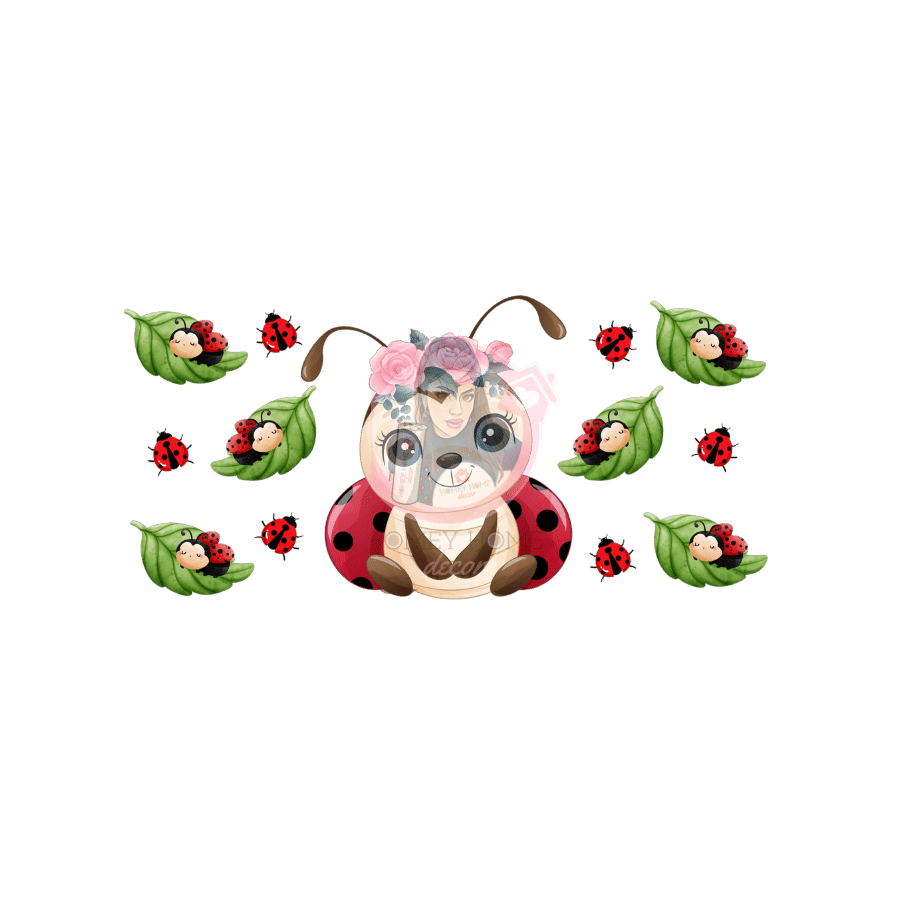 Copy of Untitled (52) Cute Ladybug libbey Wrap 16 oz UVDTF - Image 1