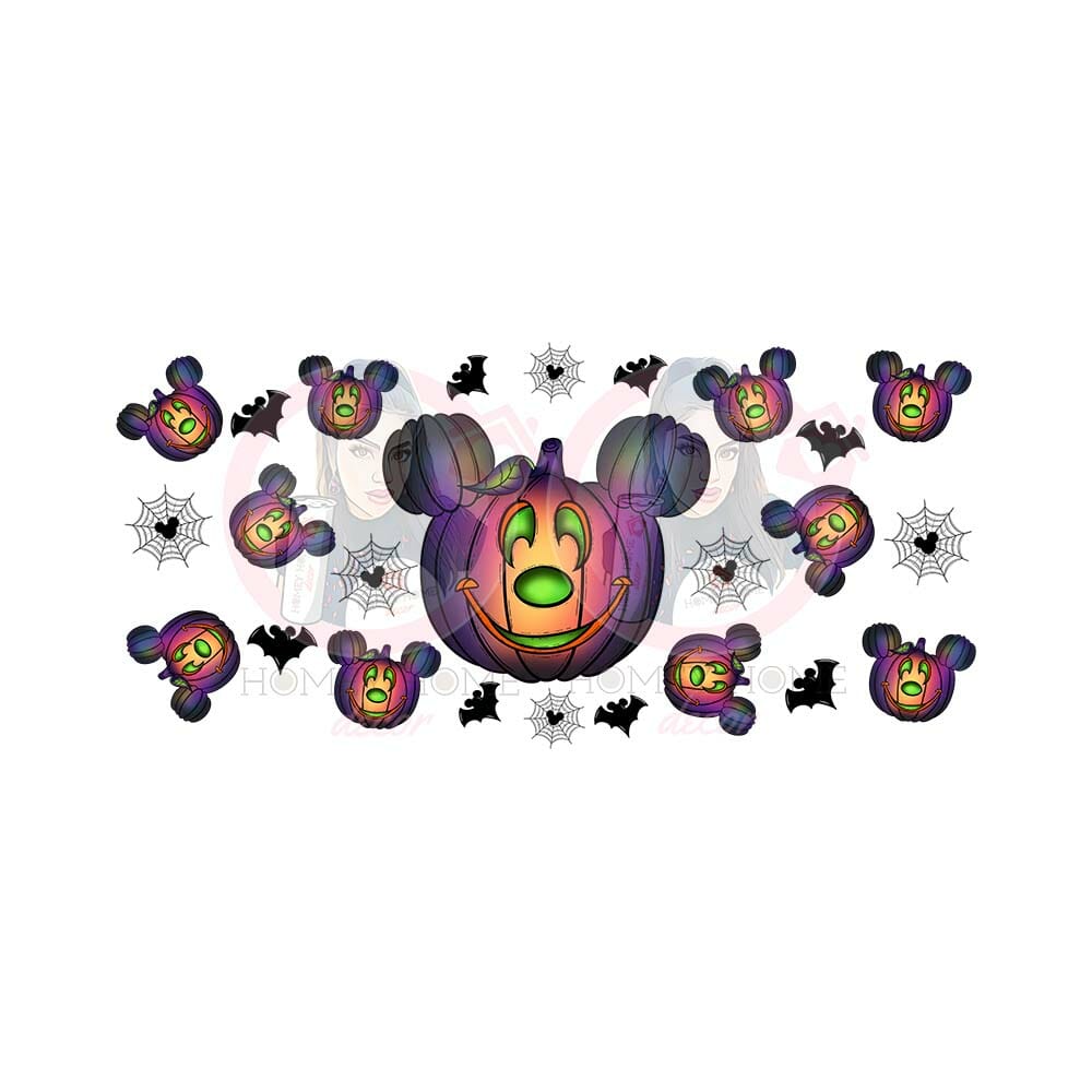 Glow Mouse Libbey,Vinyl,Subli,UV Glow Pumpkin Libbey Wrap UVDTF - Image 1