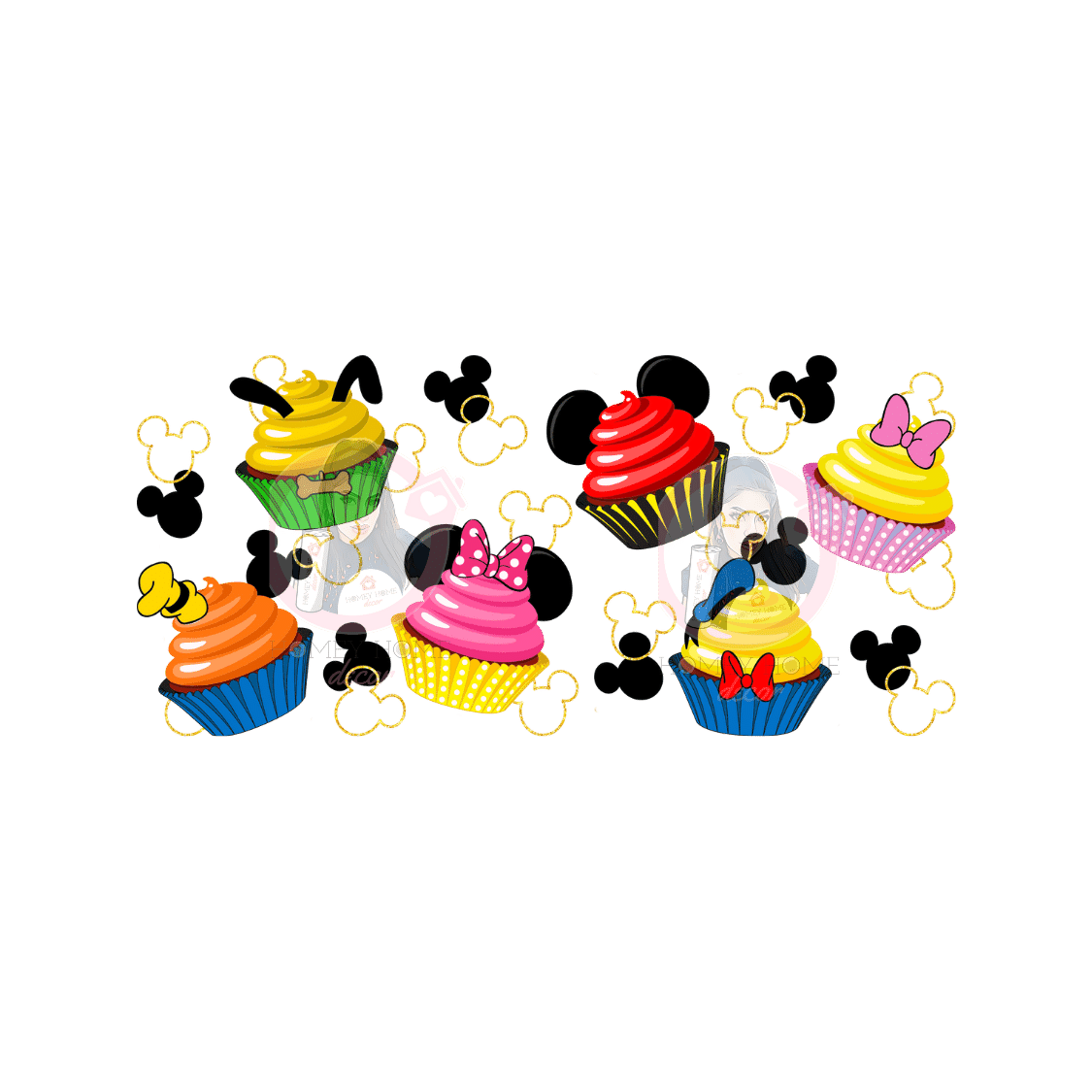 Untitled design - 2023-06-05T013603.731 Mouse and Friends Cupcakes Libbey Wrap UVDTF - Image 1