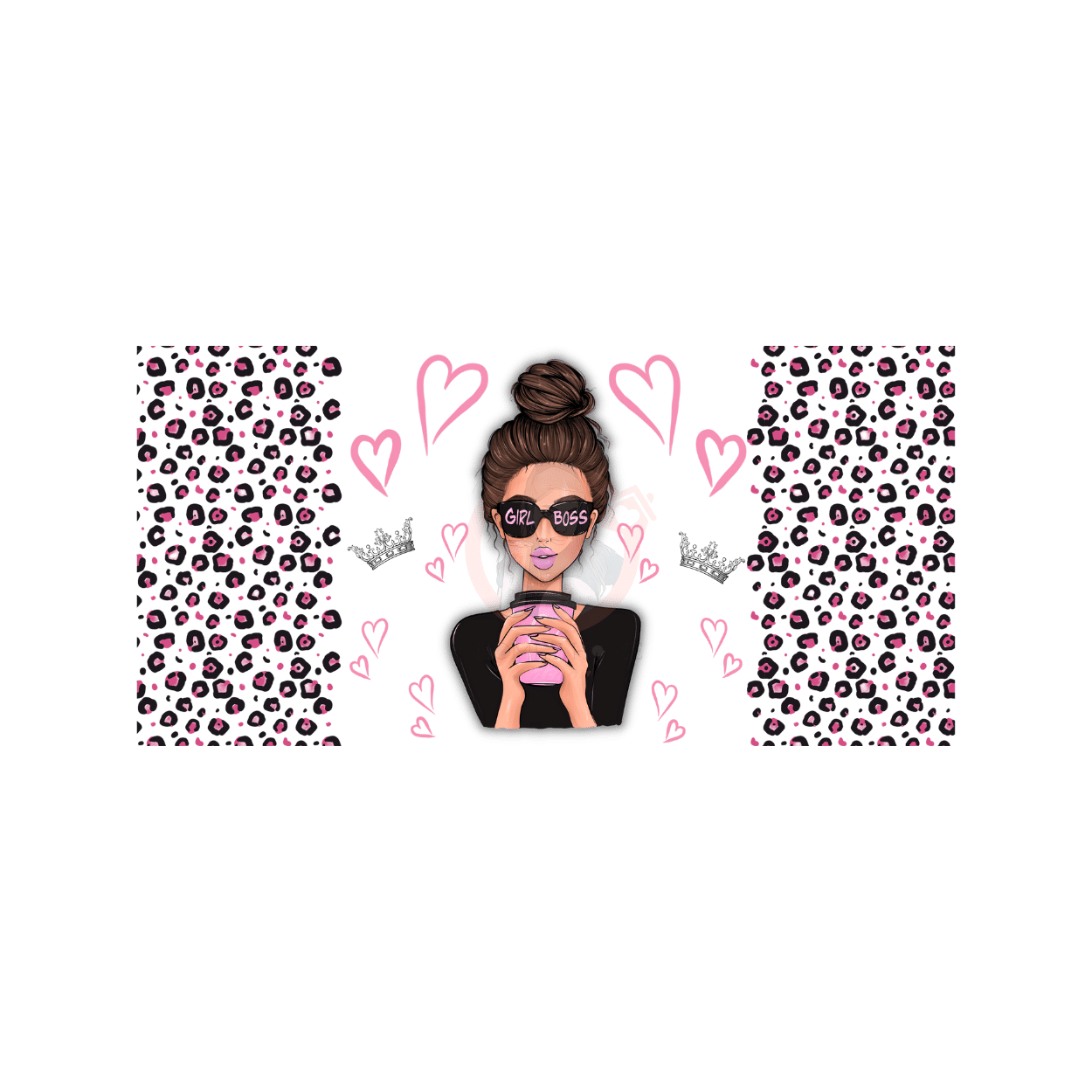 Untitled design - 2023-06-23T201327.004 Brunette Boss Babe 01 Libbey Wrap UVDTF - Image 1