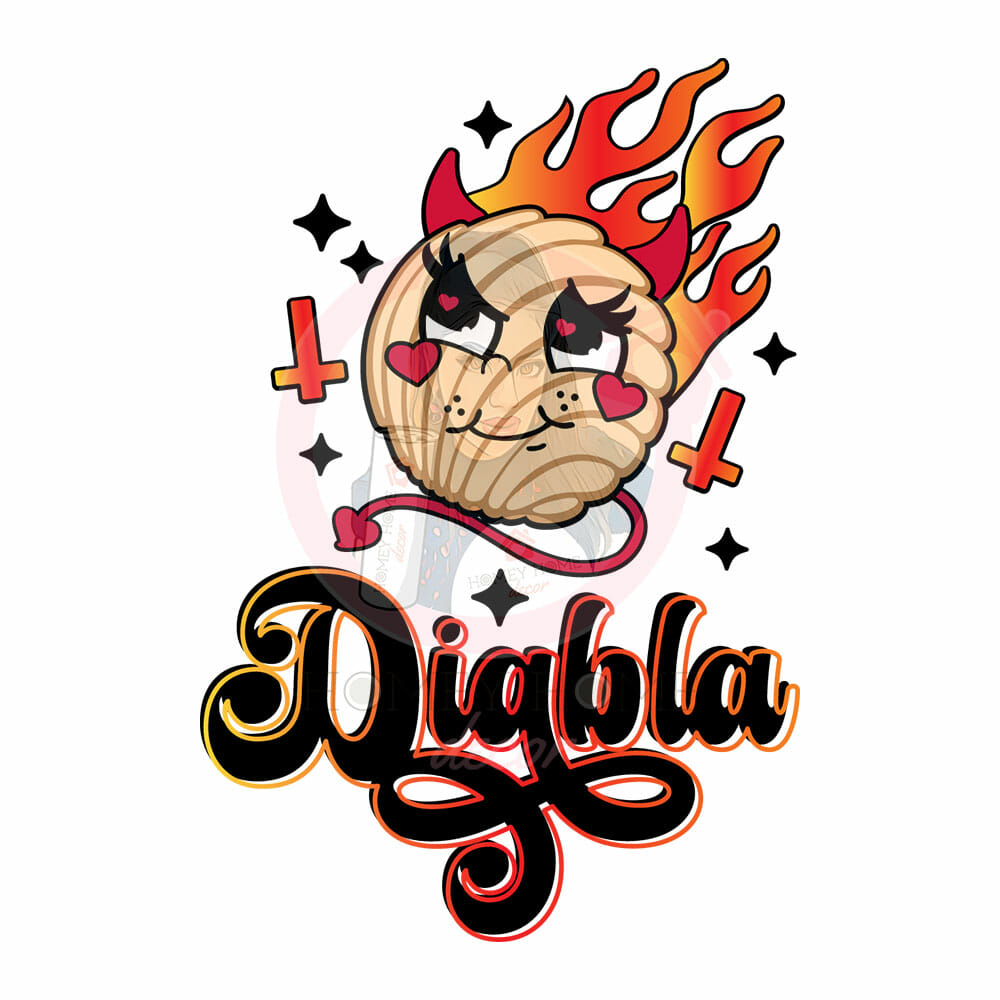 concha diablita web Concha Diabla Heat Transfer Vinyl Print - Image 1