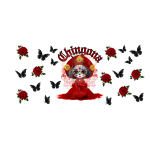Red Catrina Libbey Wrap UVDTF