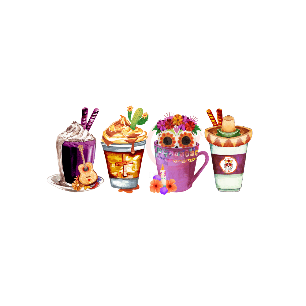 Copy of Untitled - 2023-08-31T171841.373 Dia De Muertos Cafecito Libbey Wrap UVDTF - Image 1