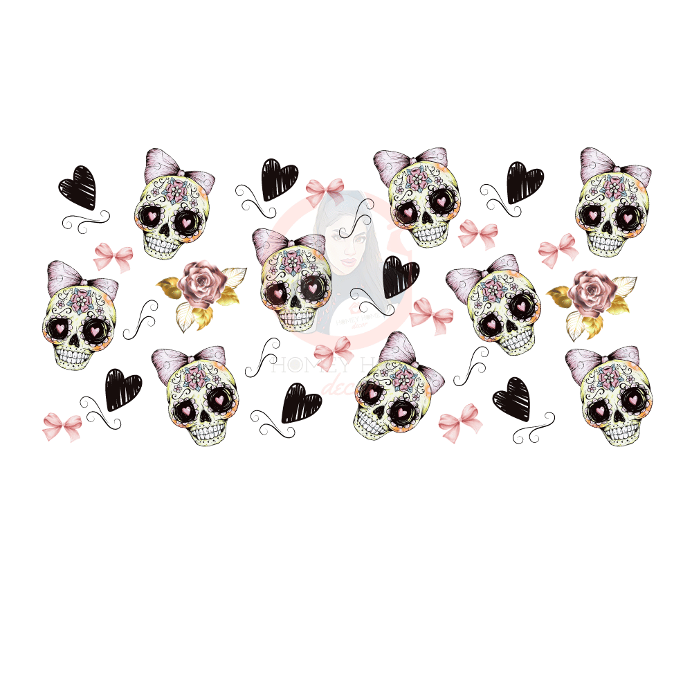Copy of Untitled - 2023-08-31T183302.473 Pink Calaveras Libbey Wrap UVDTF - Image 1