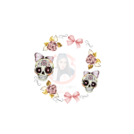 Pink Calaveras UVDTF Lid Decal