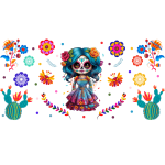 Dia De Muertos 08 Libbey Wrap UVDTF