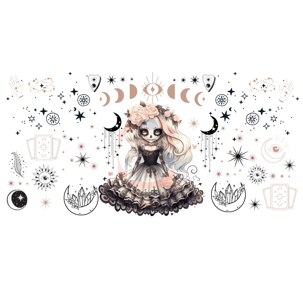 Untitled design - 2023-08-05T181210.502 Witchy 01 Sublimation Wrap 16oz - Image 1