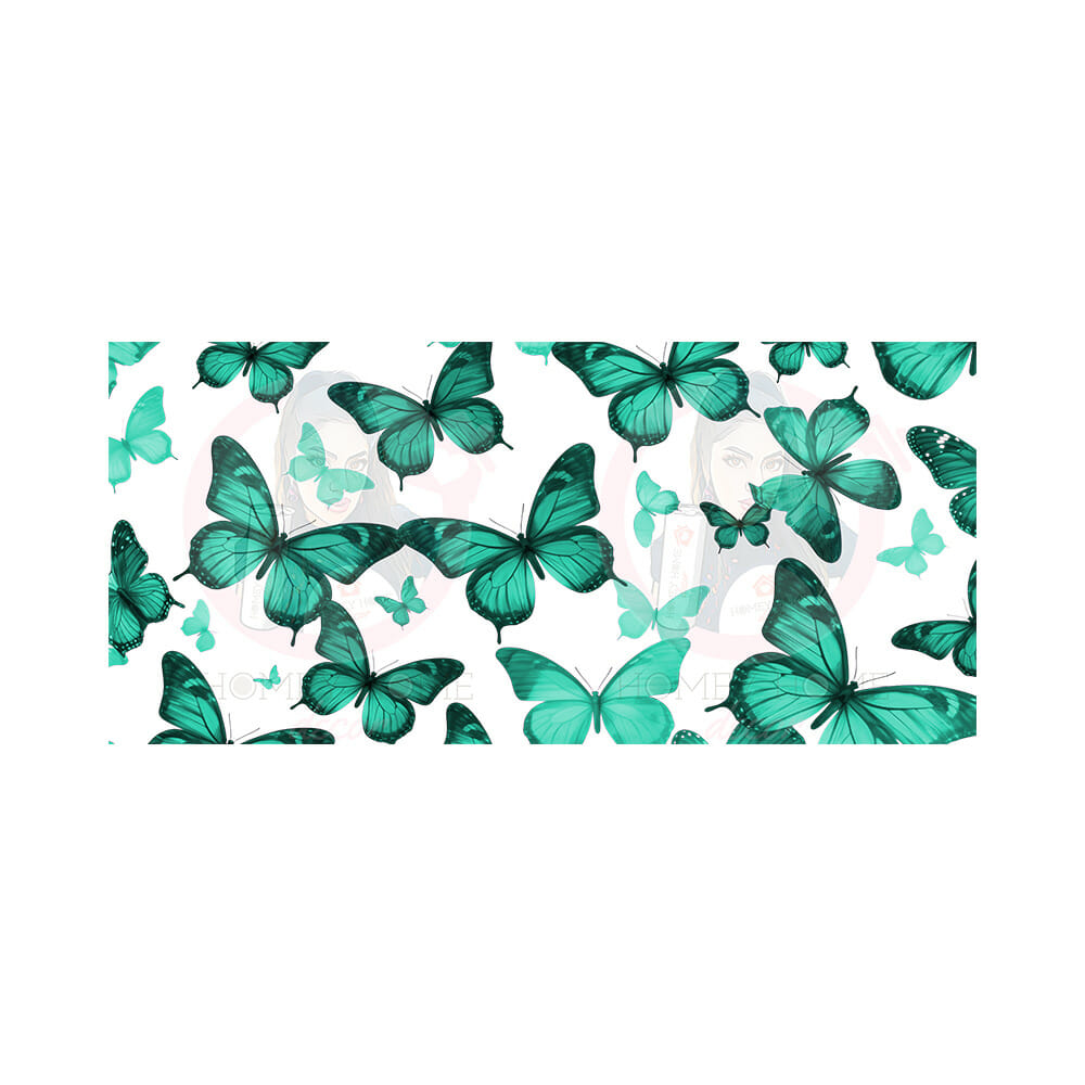 teal mariposas libbey web Teal Mariposas Libbey Wrap UVDTF - Image 1