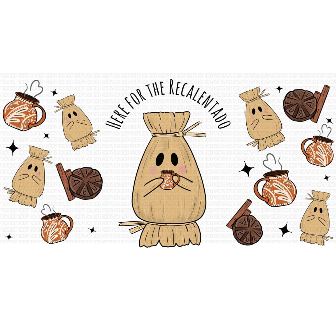 Untitled design - 2023-10-29T201024.786 Choco Tamalito Sublimation Libbey Wrap 16oz - Image 1