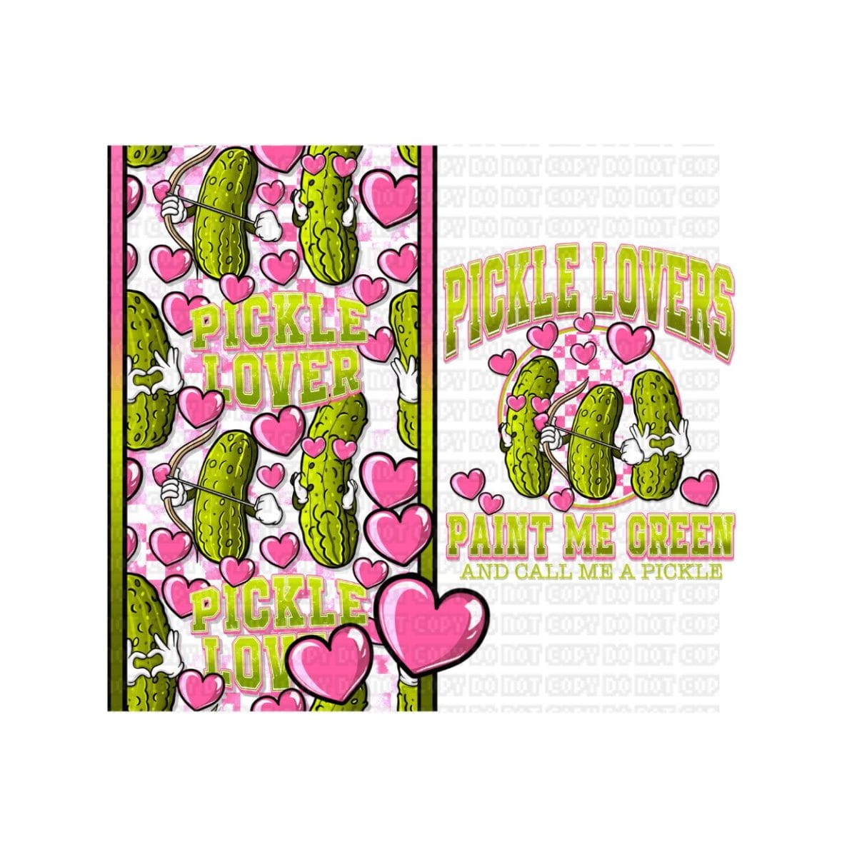 $15 LIBBEY CUP WITH UVDTF WRAP (2) Pickle Lover 02 Tumbler Wrap 20oz - Image 1