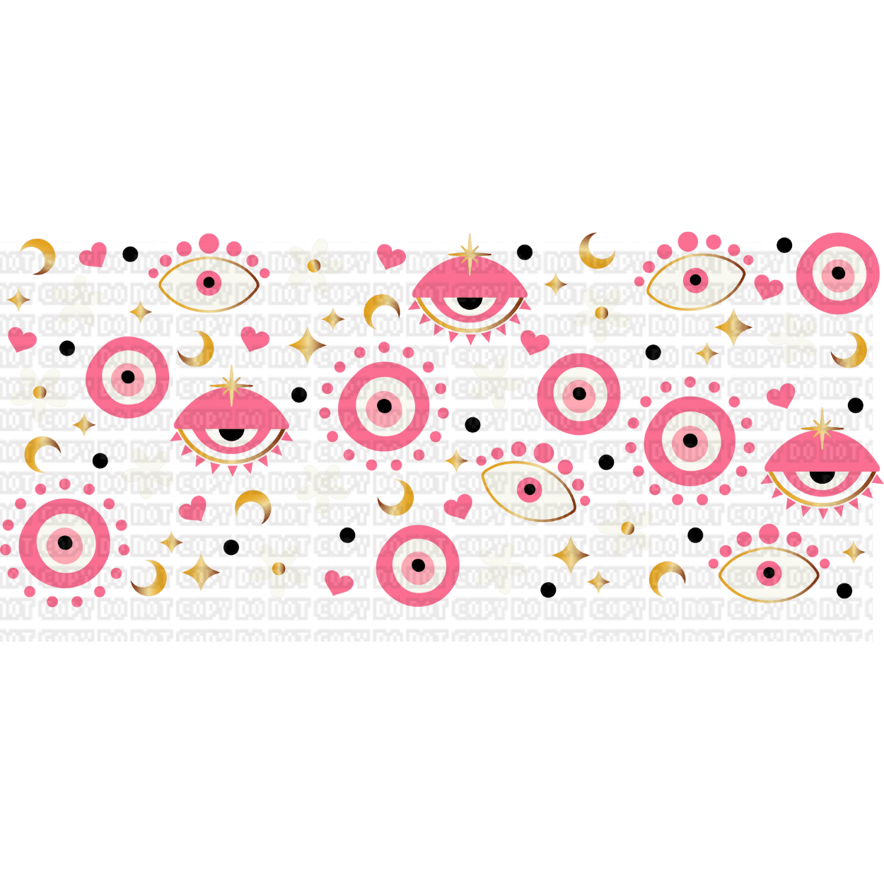 $15 LIBBEY CUP WITH UVDTF WRAP (34) Pink Evil Eye 002 Sublimation Libbey Wrap 16oz - Image 1