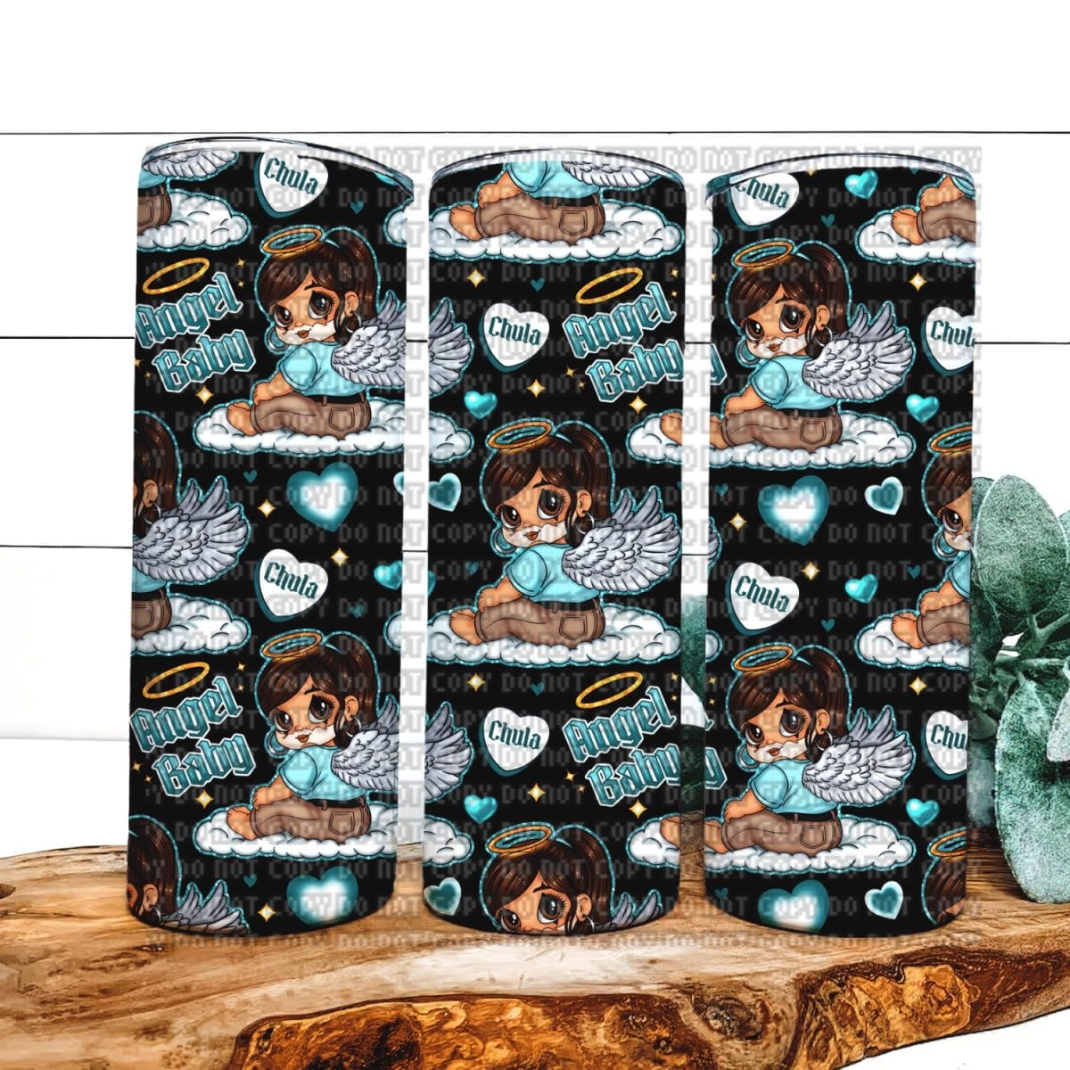 36C0E688-35B1-463A-BD9B-D6879CF09EDF PM Angel Baby 02 Sublimation Tumbler - Image 1