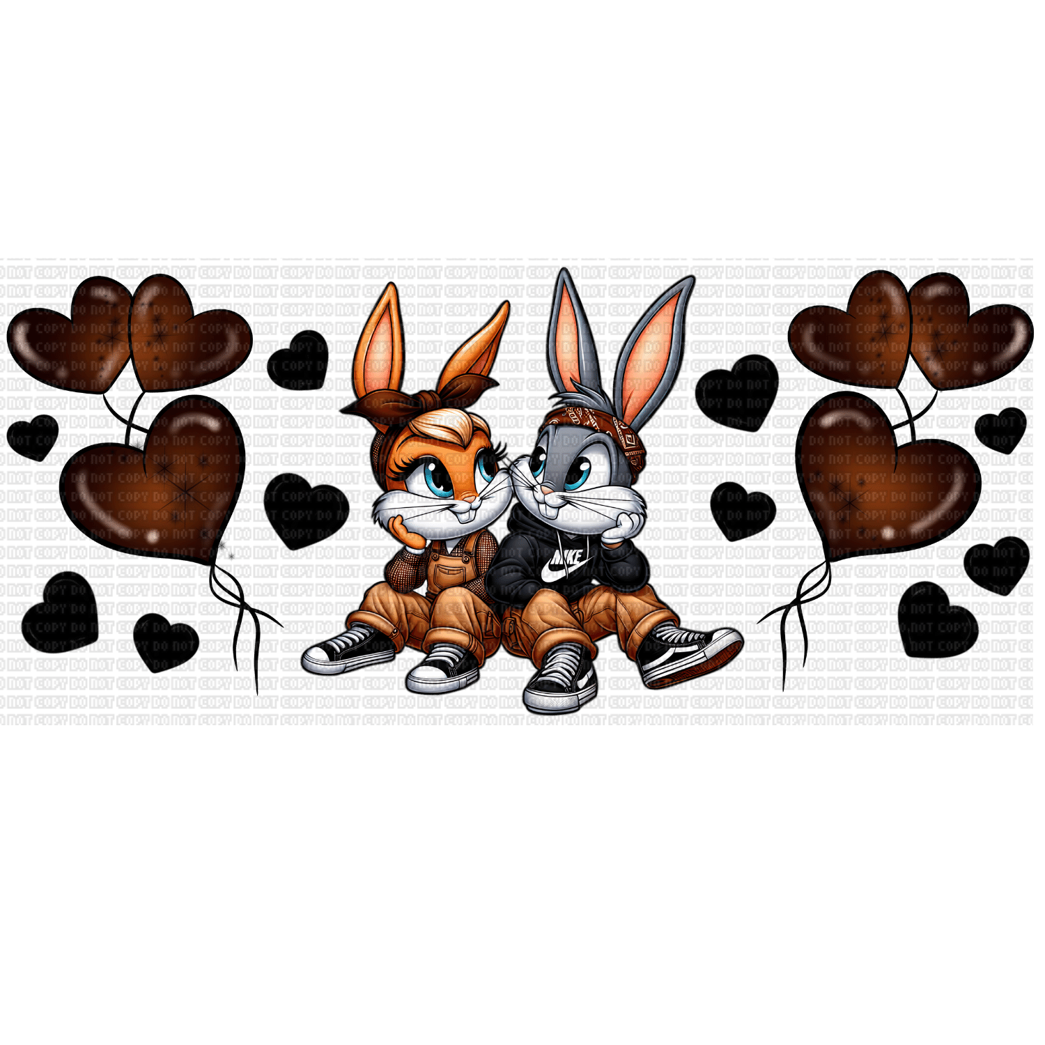 $15 LIBBEY CUP WITH UVDTF WRAP - 2024-01-14T111143.649 Bunny Love Libbey Wrap - Image 1