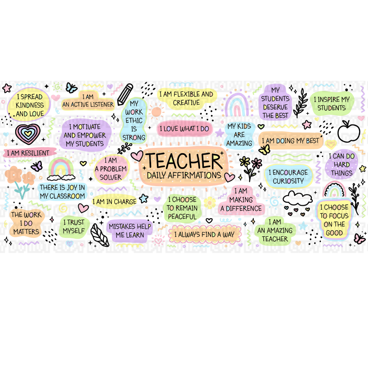 $15 LIBBEY CUP WITH UVDTF WRAP - 2024-01-21T125820.539 Teacher Affirmations Libbey Wrap - Image 1
