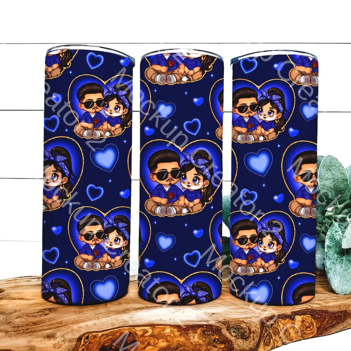 image0 (25) Pm Chicano Cholos Blue Sublimation Tumbler - Image 1